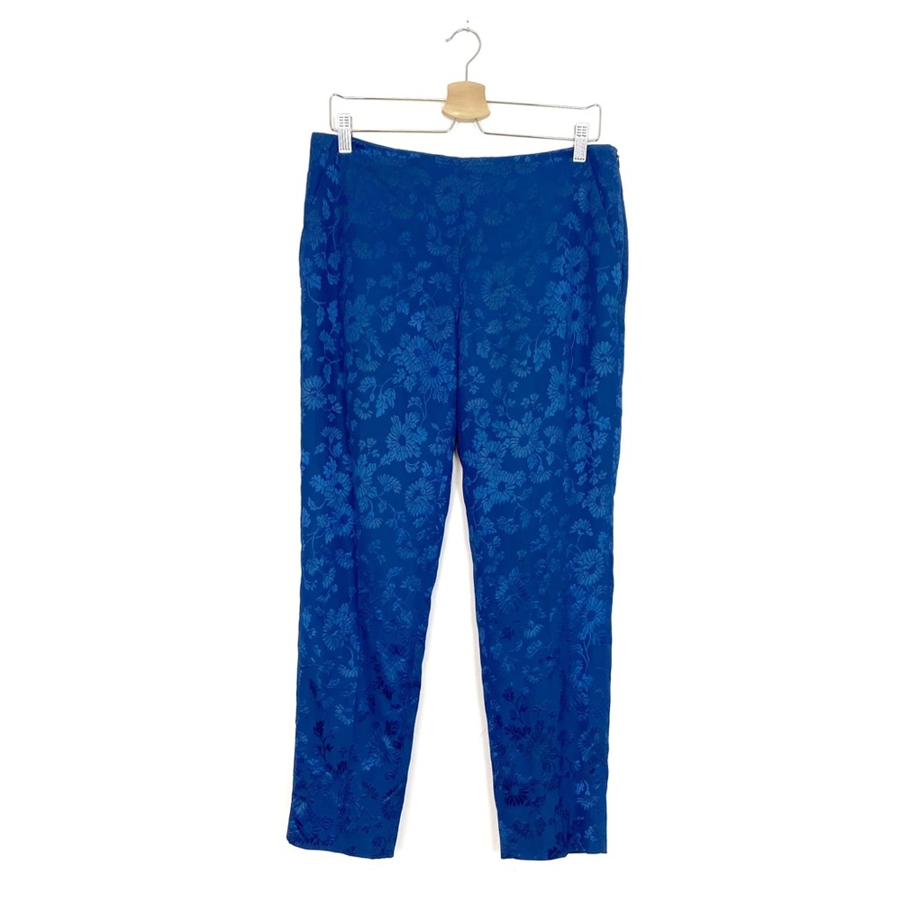 Theyskens' Theory | Blue Floral Trouser Pants Size US 8
